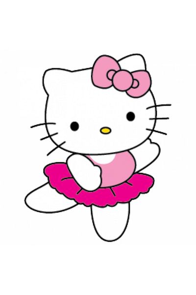 INOVATIX Set de 8 piese, autocolant Hello Kitty dansând, INOVATIX®. 6 cm