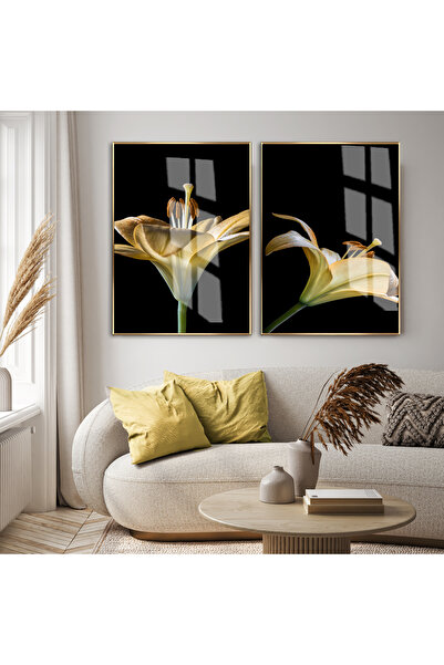 Harikabirev HARIKABIREV | MACRO COMBINAT LILIE (LILY) | TABLO CU RAME DIN Sti...