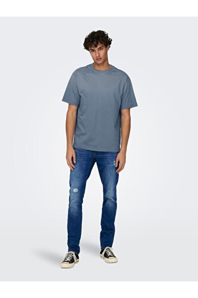 Only & Sons Rahat Kesim Yuvarlak T-Shirt
