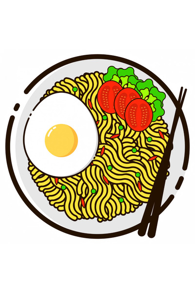 INOVATIX Set of 8 pieces, Sticker Indonesian food, INOVATIX®. 6 cm