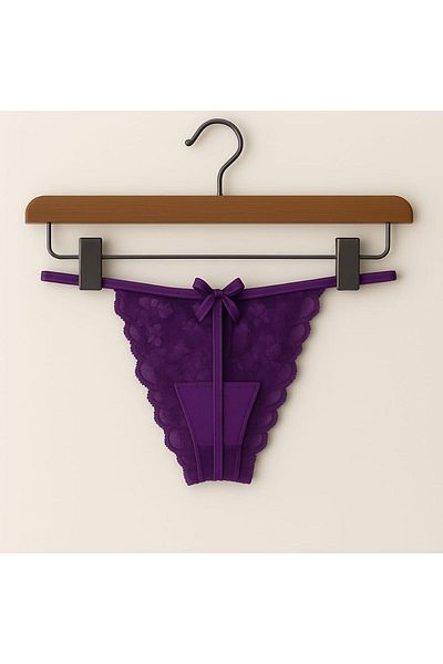 enmodaiçgiyim Purple Lace Women's String