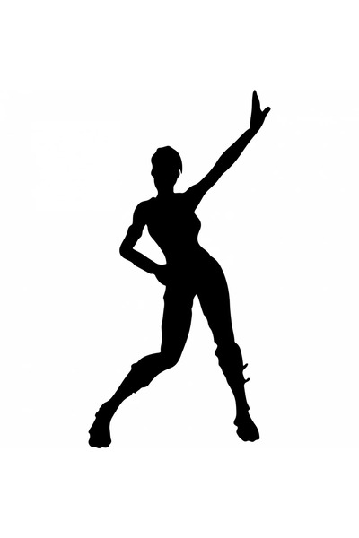 INOVATIX Set de 8 autocolante Fortnite Siluetă Dansatoare, INOVATIX®. 6 cm