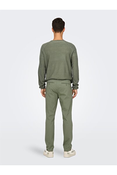 Only & Sons Onsmark Pete Life Slm Chin 0013 Pnt Noos Men's Green Trousers - 22027773