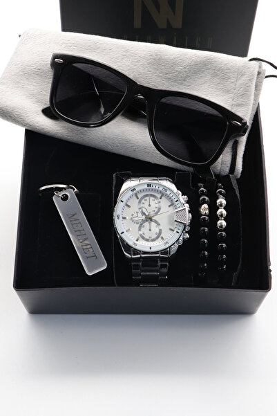 Northwatch Erkek Kol Saati Gözlük Isimli Anahtarlık Ve Bileklik Set