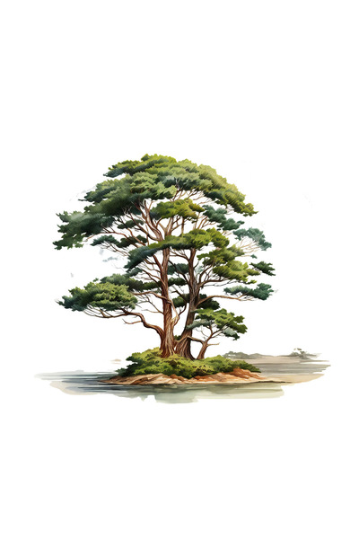 INOVATIX Set de 8 autocolante cu familia copacilor, INOVATIX®. 6 cm