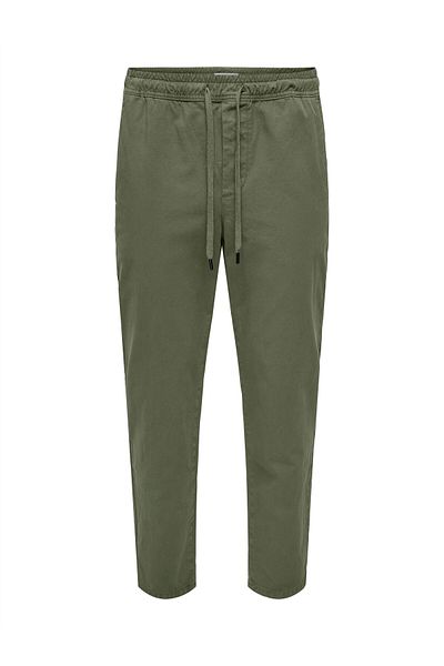 Only & Sons ONSLINUS TAPER 0183 PANT NOOS Ανδρικό πράσινο παντελόνι - 22029765