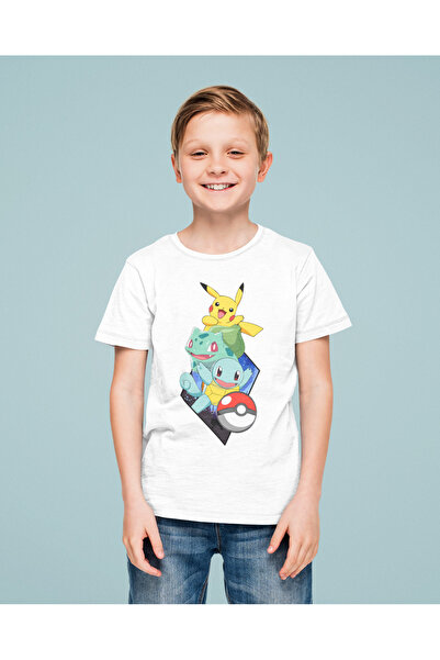SEVBANO تي شيرت بوكيمون بيكاتشو مطبوع عليه شخصيات كرتونية للأطفال للجنسين (1-...