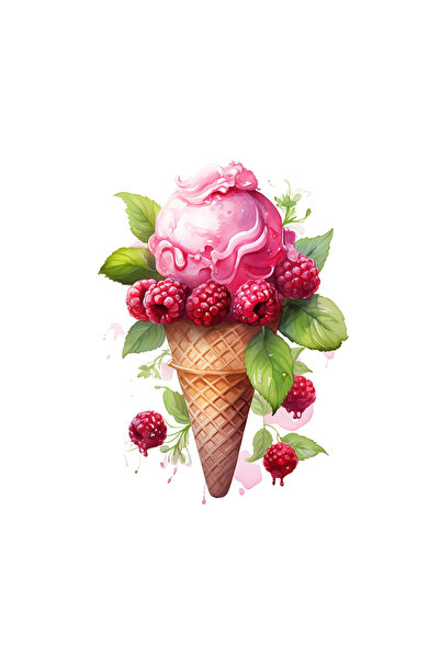 INOVATIX Set de 8 bucăți, autocolant înghețată de zmeură, INOVATIX®. 6 cm