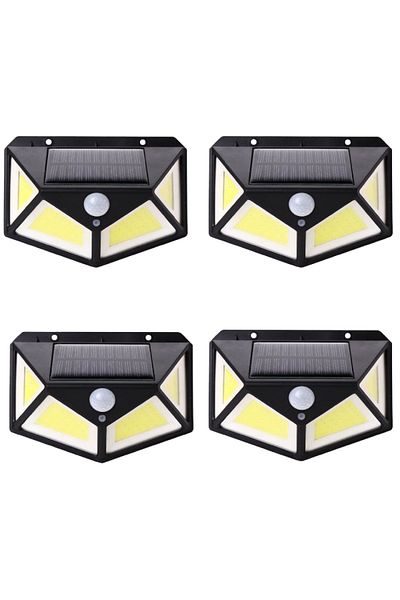 SIKS Set of 4 SIKS® solar lamps 4 x 100 LED, motion sensor, 3 lighting modes