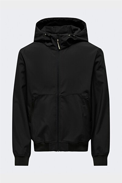 Only & Sons Onsbowıe Softshell Bomber Otw Noos Black Men's Coat 22029276