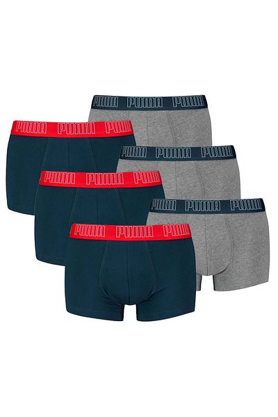 Puma Herren Boxershorts, 6er Pack - Everyday Trunks 6P, Cotton Stretch, einfarbig