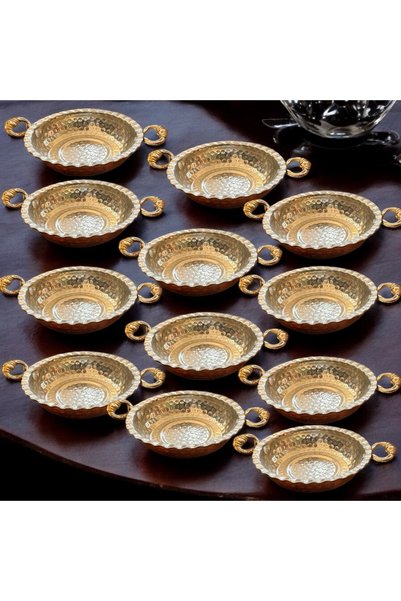 BARITCIOGLU Presentation Plate Copper Pan-Shaped Presentation Dish 12-Piece Snack Tray Mezelik