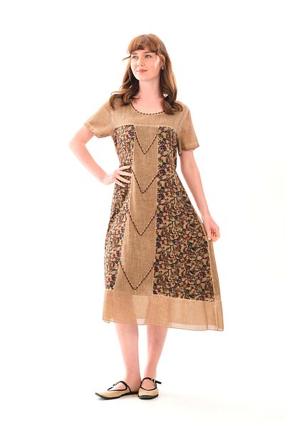 Butik Esra Kandemir Summer Cotton Washable Fabric Lined Authentic Large Size Dress
