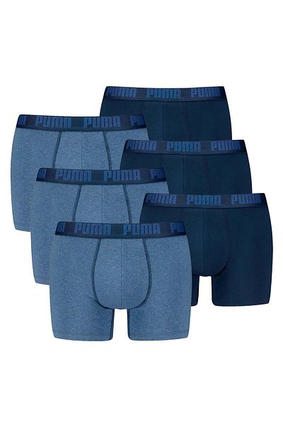 Puma Herren Boxershorts, 6er Pack - Everyday Basic Boxers 6P, Cotton Stretch, einfarbig