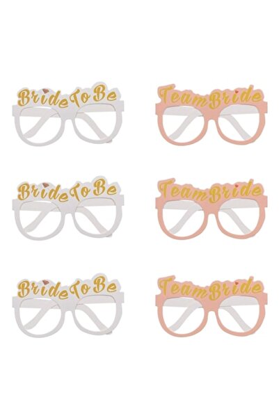 OEM Cardboard glasses 'Bride' & 'Bride to Be' - 6 pcs