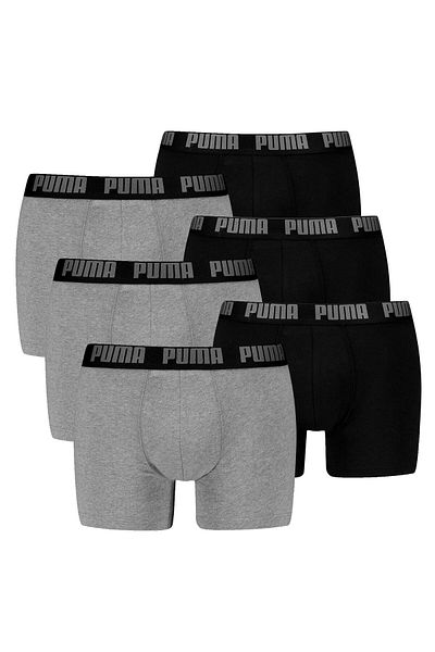 Puma Herren Boxershorts, 6er Pack - Everyday Basic Boxers 6P, Cotton Stretch, einfarbig