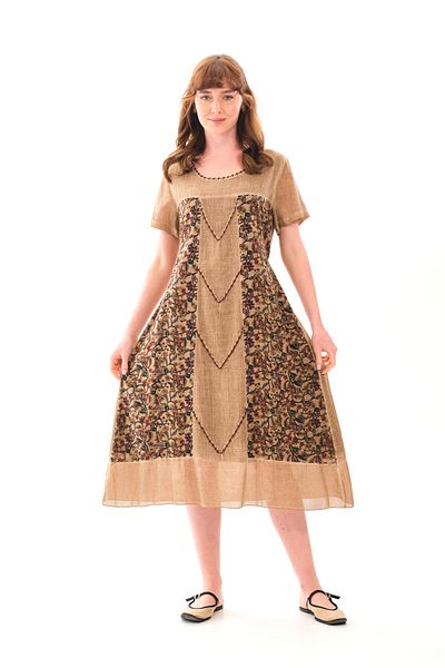 Butik Esra Kandemir Summer Cotton Washable Fabric Lined Authentic Large Size Dress