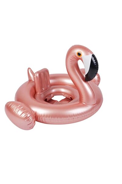 WTO Swimming Ring with Seat for Kids, Inflatable, Flamingo Design, Pink Pearl, 60 cm