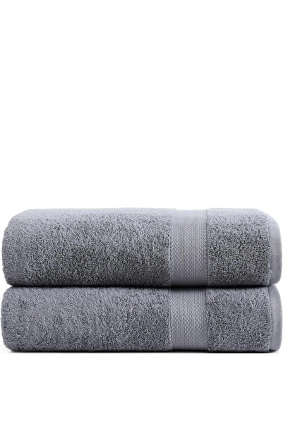 KAYABEY HOME Set of 2 Striped Hand Face and Head Towels 50X90 cm 100% Cotton - Soft and Absorbent Guest Towels