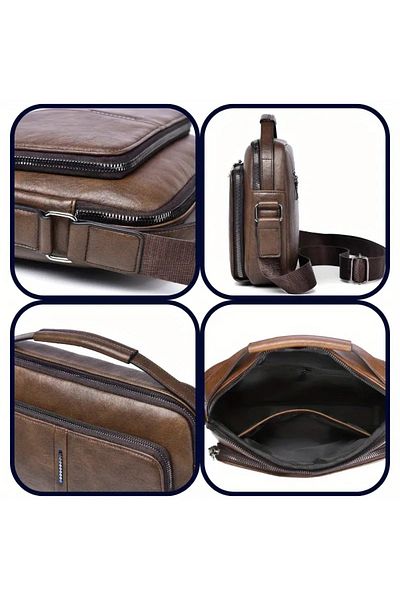 Weixier Medium Leather Handbag,Shoulder&Crossbody Bag,3Large Main Pockets,Internal Divided Pocket,18*26CM
