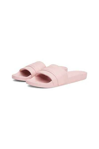 Tommy Hilfiger Women Foggy Pink Logo Webbing Pool Slides