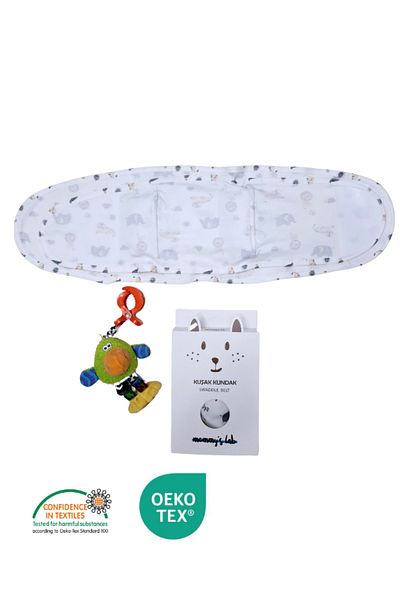 Mommyslab 0-4 Months New Season Patterned Colorful 100% Cotton Ready-Made Half Girdle Swaddle Belt (Oeko Tex Cif Certified)