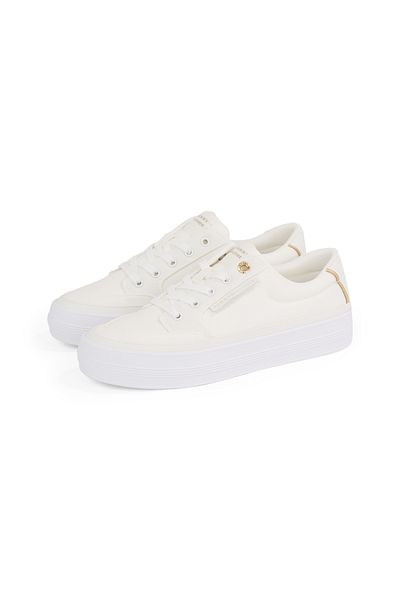 Tommy Hilfiger Tommy Hilfiger Women Ecru Essential Vulc Textile Sneakers