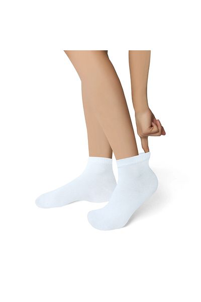 Happy Body Bamboo Women's 2-Piece Special Boxed Short Sleeve Plain Washable Fabric Floating Rubber Seamless Toe End