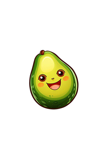 INOVATIX Σετ 8 τεμαχίων, Αυτοκόλλητο με το Γελαστό Αβοκάντο, INOVATIX®. 6 εκ.