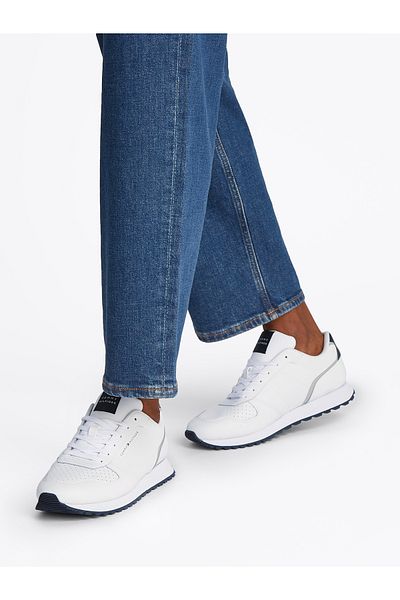 Tommy Hilfiger Men White New Runner Eva Mix Lace Up Sneakers