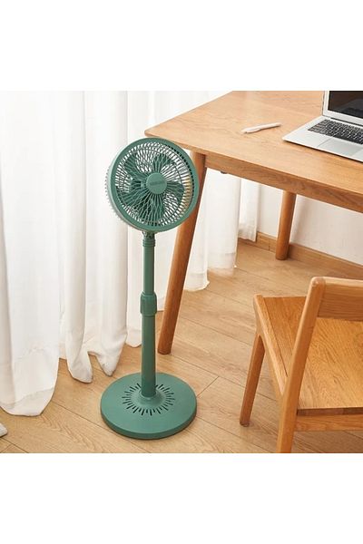 FOXMAG24 Vertical room fan, 25W, 3 speeds, silent, adjustable foot, non-slip base, green
