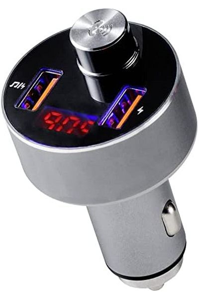 X LOT Car charger with FM transmitter Bluetooth hands-free function memory card slot