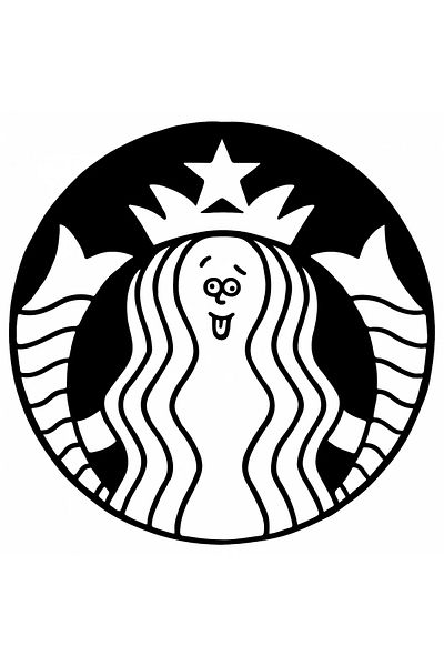 INOVATIX Set de 8 autocolante Starbucks amuzante, INOVATIX®. 6 cm