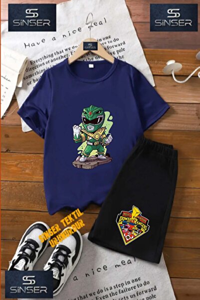 SS SİNSER Tricou cu gât rotund cu imprimeu special „POWERRANGER CHARACTER GRE...