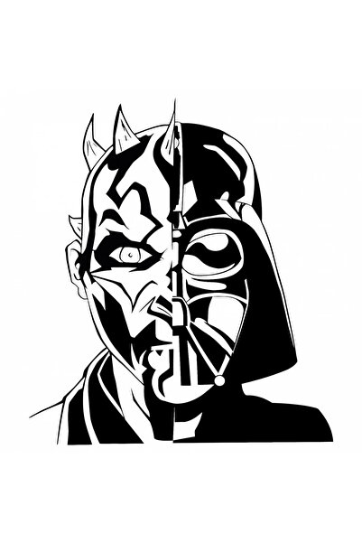 INOVATIX Set de 8 piese, autocolant față-verso Darth Maul Star Wars, INOVATIX...