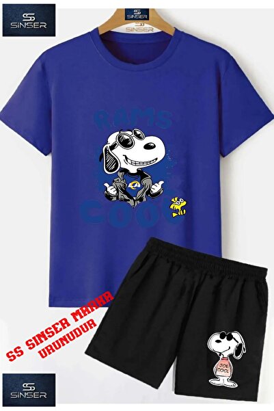 SS SİNSER Παιδικό μπλουζάκι με λαιμόκοψη "SNOPY RAMS COOL BLUE" με ειδική στά...