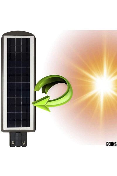 SIKS Solar Street or Garden Lamp With Built-in Solar Panel, Outdoor Street Lantern, 200W