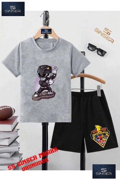 SS SİNSER Tricou cu gât rotund cu imprimeu special „POWERRANGER CHARACTER BLA...