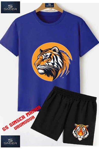 SS SİNSER Παιδικό μπλουζάκι με στάμπα "TIGER HEAD CIRCLE" με λαιμόκοψη ποδηλά...