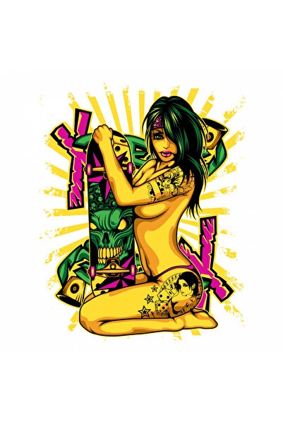 INOVATIX Set de 8 piese, autocolant Skateboard și vise, INOVATIX®. 6 cm