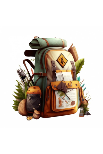 INOVATIX Set de 8 autocolante pentru rucsac echipat pentru o călătorie, INOVATIX®. 6 cm