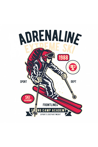 INOVATIX Set de 8 piese, autocolant schior adrenalină, INOVATIX®. 6 cm