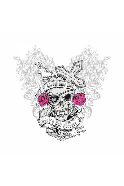 INOVATIX Set de 8 piese, autocolant Rock and roll forever, INOVATIX®. 6 cm