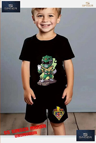 SS SİNSER Tricou cu gât rotund cu imprimeu special „POWERRANGER CHARACTER GRE...