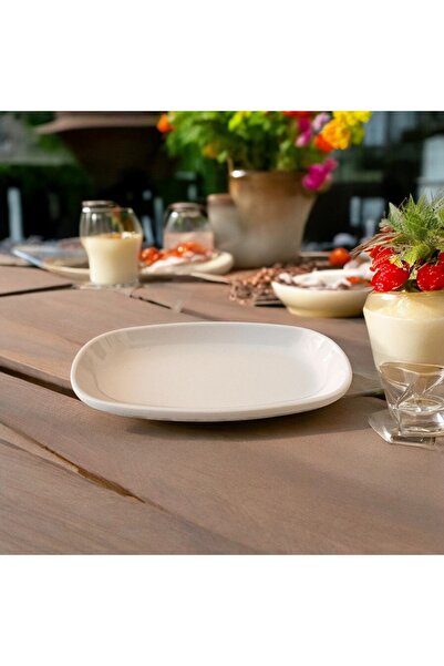 BARITCIOGLU Plate Oval Boat Classic White Shatterproof