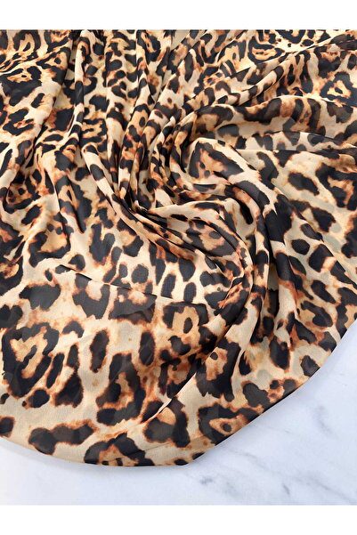 ipekkumaş Leopar Desen Şifon Elbise Etek Gömlel Şal ÜRÜNÜMÜZ ADET OLARAK SATI...