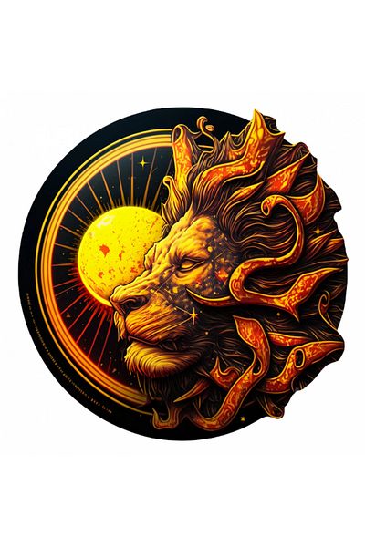 INOVATIX Set de 8 bucăți, autocolant cu simbolul zodiacal Leu, INOVATIX®. 6 cm