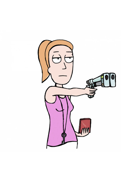 INOVATIX Set de 8 piese, autocolant Rick și Morty Summer Smith, INOVATIX®. 6 cm