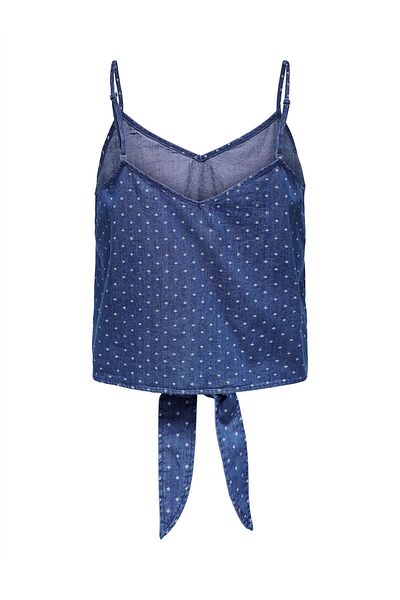 ONLY Tricou albastru pentru femei ONLNOVA AZURE KNOT SINGLET PTM - 15343004
