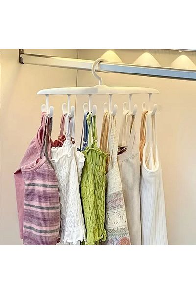 Skygo 1Pc Space-Saving 6-Hook Plastic Closet Organizer Practical Hanger